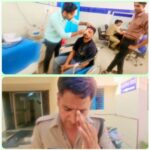 कुर्बानी के जानवर की फैली गंदगी  को लेकर दो पक्ष भिड़े..बीच बचाव में आये  पुलिसकर्मी के नाक पर लगी गहरी  चोट ..